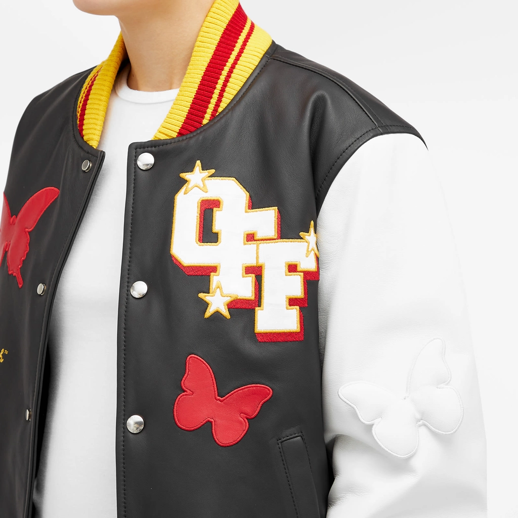 Off White 2013 Leather Varsity Black